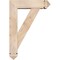 Ekena Millwork Traditional Arts and Crafts Smooth Bracket w/ Offset Brace, Douglas Fir, 5 1/2"W x 18"D x 26"H BKT0604X18X26TRA03SDF - alternate 4